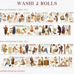 Tilbehør^Pre-cut Planner's Day Washi Tape Set