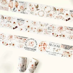 Tilbehør^Pre-cut Sweet Rosé Wide Washi Tape