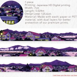 Tilbehør^Pre-cut Twilight Veil Washi Tape Set