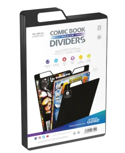 Tilbehør & Oppbevaring^Premium Comic Book Dividers Black (25)