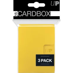 Deck-Bokser & Oppbevaring^PRO 15+ Solid Yellow Card Box 3-Pack