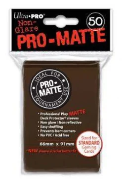 Kortlommer^PRO-Matte Brown Standard Size Sleeves (50)