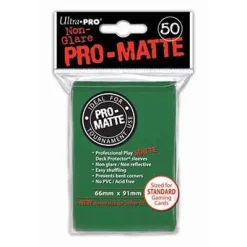 Kortlommer^PRO-Matte Green Standard Size Sleeves (50)