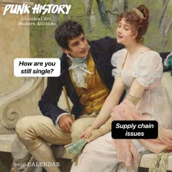 Kate Roberts Kalendere^Punk History 2026 Wall Calendar: Classical Art, Modern Attitude