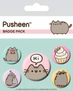 Pusheen Greetings Badge Pack* Buttons