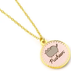 Smykker|Smykker^Pusheen Pink Enamel Disc Necklace
