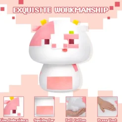 Mewaii Bamser Og Kosedyr^Puzzle Cow Mushroom Family Plush Figure 35 cm