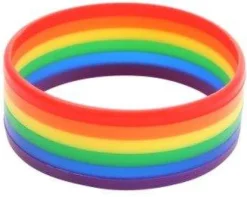 Pride Smykker|Smykker^Rainbow Stripes Silicon Wrist Band