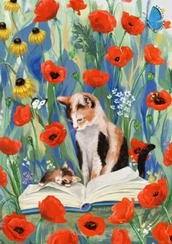 Reading Time - cats Kort A6* Kort, Bursdag & Anledning