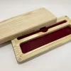 Skaperbua Rectangular Dice Box Variant 1 Ash and Burgundy Felt* Boks