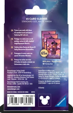 Reign of Jafar Lorcana TCG Reign of Jafar Mickey Mouse Wayward Sorcerer Standard Size Sleeves (65)* Kortlommer|Disney Lorcana