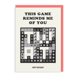 Kort, Bursdag & Anledning^Reminds Me Of You Tetris Birthday Card