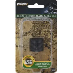 WizKids Round Base Black 25 mm (15) Deep Cuts Unpainted Miniature* Terreng & Tilbehør