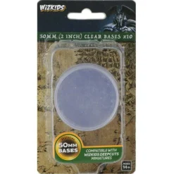 WizKids Kart & Battlemaps|Terreng & Tilbehør^Round Base Clear 50 mm (10) Deep Cuts Unpainted Miniature