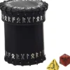Q-Workshop Poser & Beger^Runic Black Leather Dice Cup Terningbeger