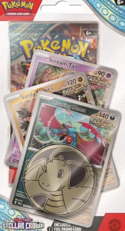 Scarlet & Violet Stellar Crown Roaring Moon Ancients 1P Premium Checklane Pack* Pokémon Trading Card Game