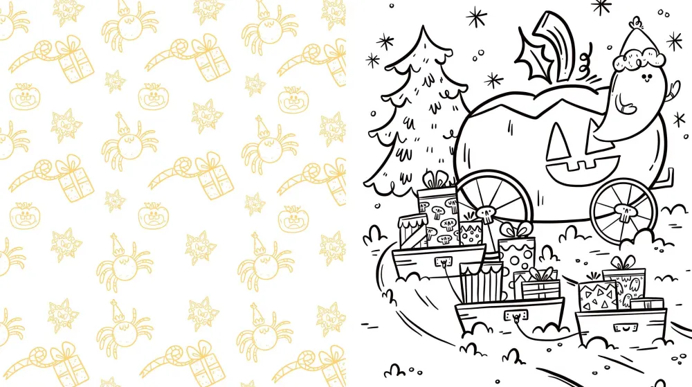 Lydia Jean Season's Creepings Coloring: Color 60 Spooky & Cute Creatures with a Holiday Twist* Tegnebøker|Tegne & Male