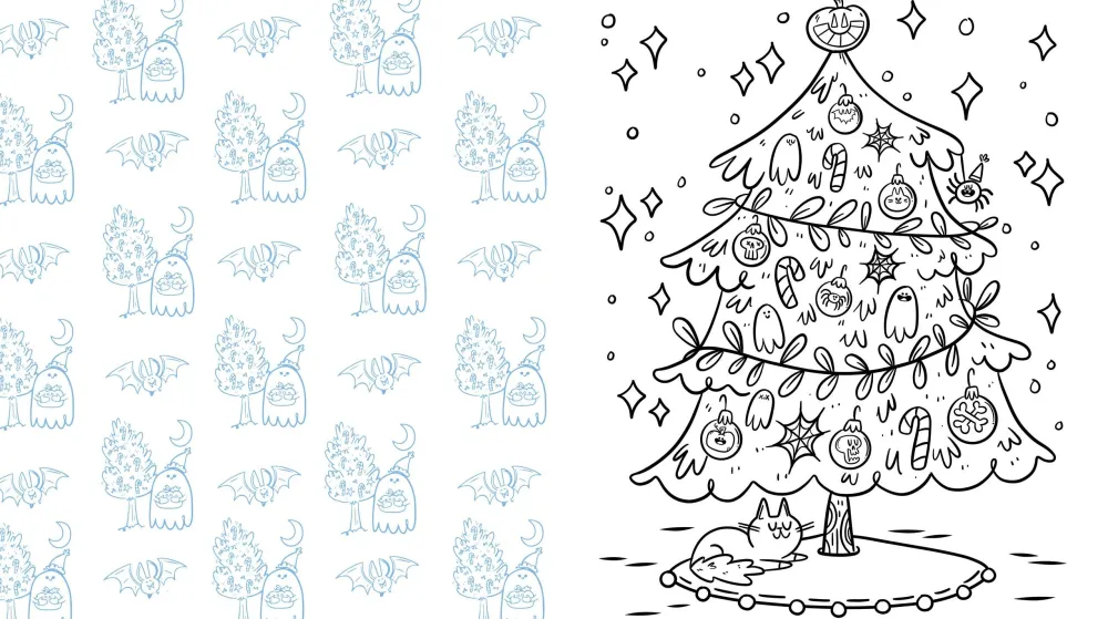 Lydia Jean Season's Creepings Coloring: Color 60 Spooky & Cute Creatures with a Holiday Twist* Tegnebøker|Tegne & Male