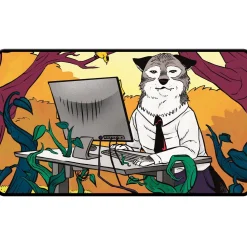 Play Mat Og Mat Case^Secret Lair Not a Wolf Black Stitched Play Mat