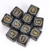 Udixi Dice Shield Pattern 16mm D6 Black /Gold (12)* Sett