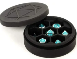 Metallic Dice Games Silicone Round Dice Case Black* Boks