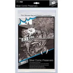 Tilbehør & Oppbevaring^Silver Size Resealable Comic Bags (10)