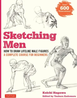 Koichi Hagawa Tegnebøker|Tegne & Male^Sketching Men: How to Draw Lifelike Male Figures, A Complete Course for Beginners (Over 600 Illustrations)