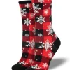 Socksmith Julepynt^Snowflake Plaid Red Socks (35-42)