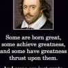 Kort, Bursdag & Anledning^Some Are Born Great Shakespeare