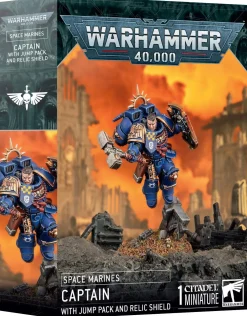 Games Workshop Warhammer 40,000^Space Marines Captain w/ Jump Pack & Relic Shield