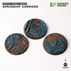 Gamers Grass Basing & Modellering^Spaceship Corridor Bases Round 50 mm (3)