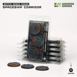Gamers Grass Basing & Modellering^Spaceship Corridor Bases Round 50 mm (3)