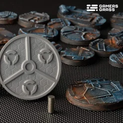 Gamers Grass Basing & Modellering^Spaceship Corridor Bases Round 50 mm (3)