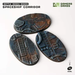 Gamers Grass Basing & Modellering^Spaceship Corridor Bases Oval 75 mm (3)