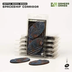 Gamers Grass Spaceship Corridor Bases Oval 90 mm (2)* Basing & Modellering