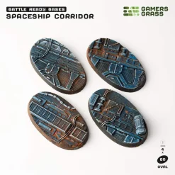 Gamers Grass Spaceship Corridor Bases Oval 60 mm (4)* Basing & Modellering