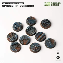 Gamers Grass Basing & Modellering^Spaceship Corridor Bases Round 25 mm (10)