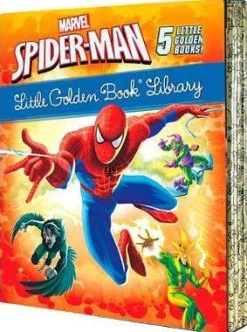 Golden Books Spider-Man^Spider-Man Little Golden Book Library (Marvel): Spider-Man!; Trapped by the Green Goblin; The Big Freeze!; High Voltage!; Night of the Vulture!