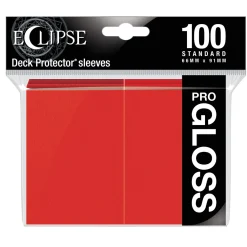 Standard Size Apple Red PRO-Gloss Eclipse Sleeves (100) Kortlommer* Kortlommer