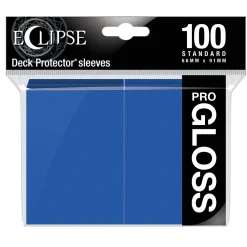 Standard Size Pacific Blue PRO-Gloss Eclipse Sleeves (100) Kortlommer* Kortlommer