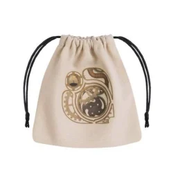 Q-Workshop Poser & Beger^Steampunk Beige & Multicolor Dice Bag Terningpose