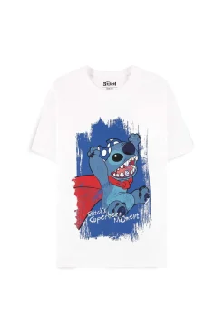 Lilo & Stitch Superhero Stitch White T-shirt* T-Skjorter