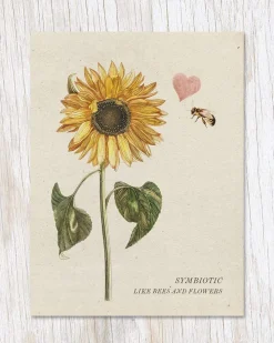 Symbiotic Like Bees and Flowers Greeting Card* Kort, Bursdag & Anledning