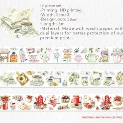 Tilbehør^Tea Temptations Washi Tape Sticker Set