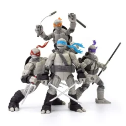 Actionfigurer^Teenage Mutant Ninja Turtles IDW Comics Black & White BST AXN Action Figure 4-Pack 13 cm