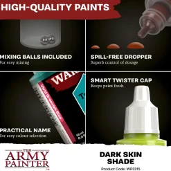 The Army Painter : Fanatic Dark Skin Shade 18 ml* Maling