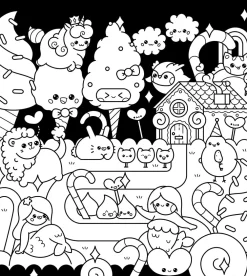 Abbie Quirk The Super Kawaii Coloring Book: Create Your Own Colorful World of Cuteness* Tegne & Male