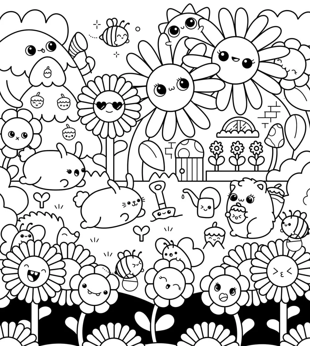 Abbie Quirk The Super Kawaii Coloring Book: Create Your Own Colorful World of Cuteness* Tegne & Male