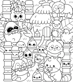 Abbie Quirk The Super Kawaii Coloring Book: Create Your Own Colorful World of Cuteness* Tegne & Male