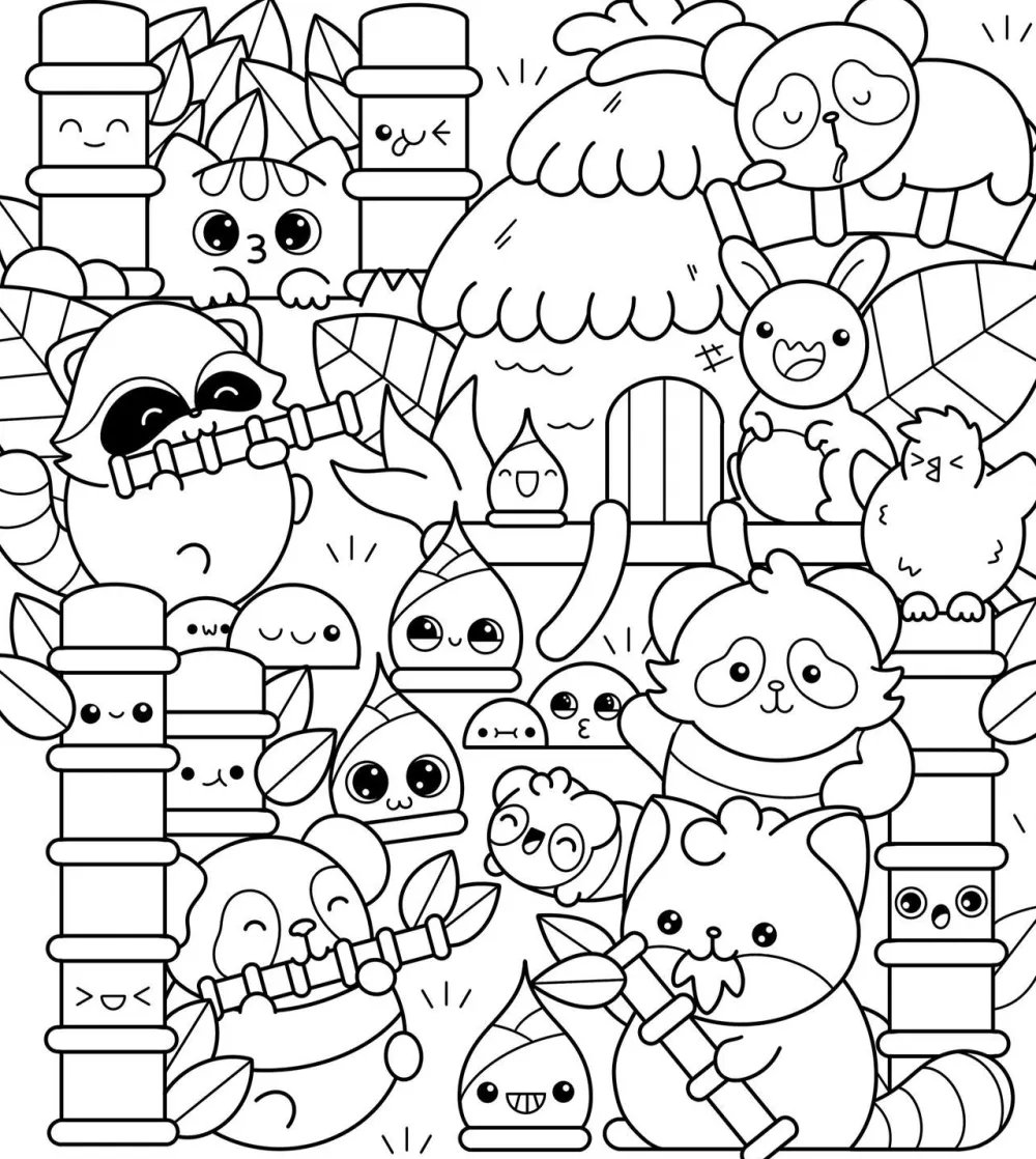 Abbie Quirk The Super Kawaii Coloring Book: Create Your Own Colorful World of Cuteness* Tegne & Male